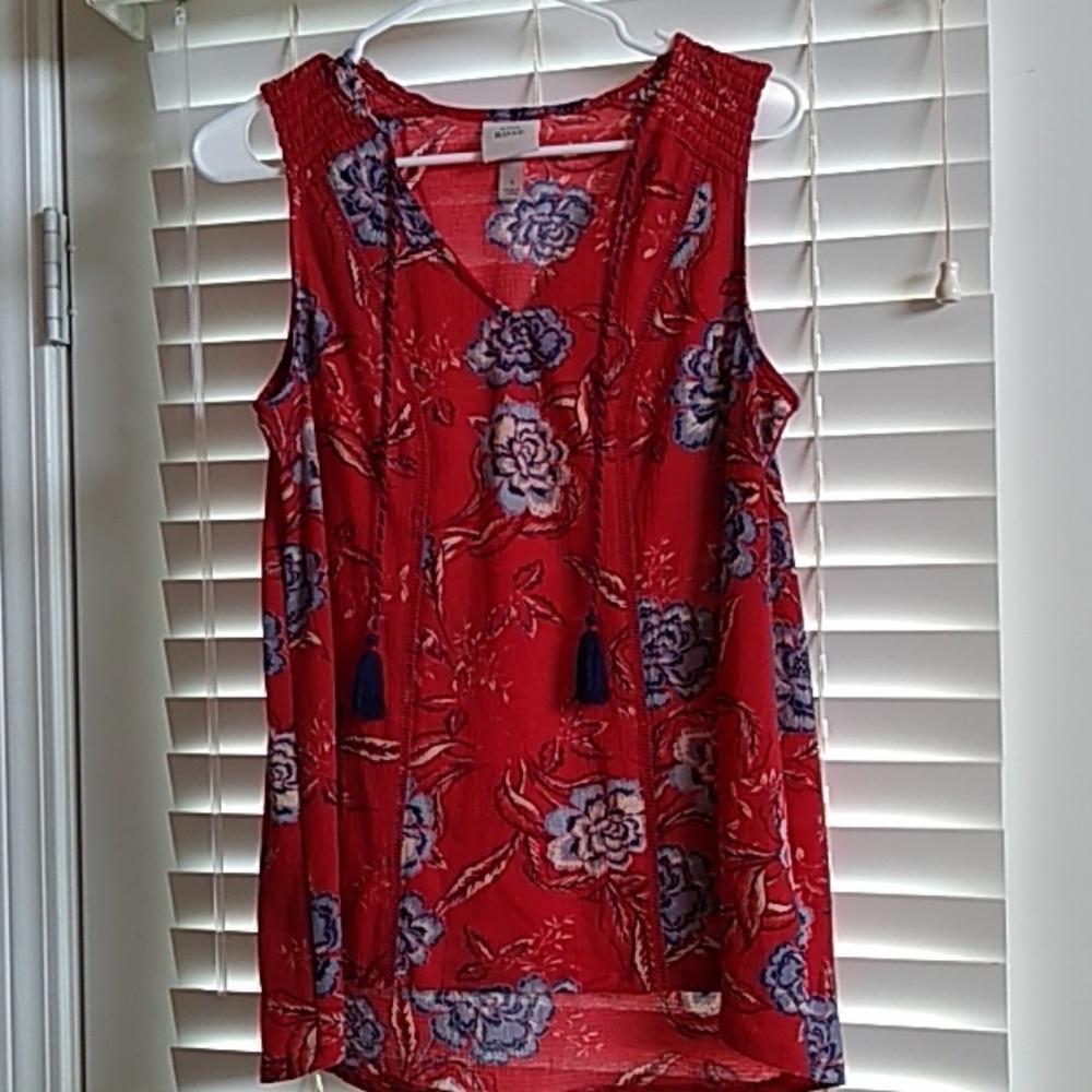 Knox Rose tank top with tassels